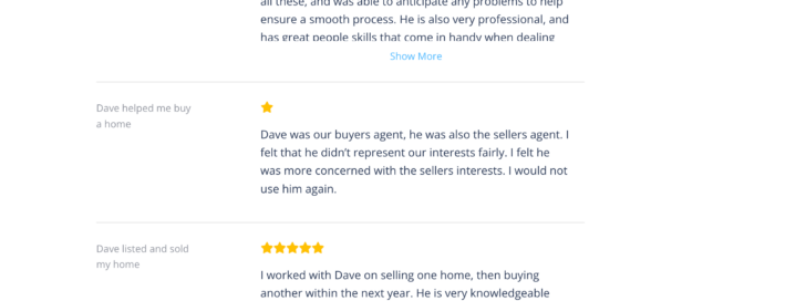 Homebuyer's critical feedback on experiencing dual agency representation.